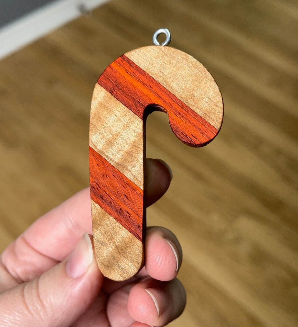 Candy Cane - Wooden Ornament
