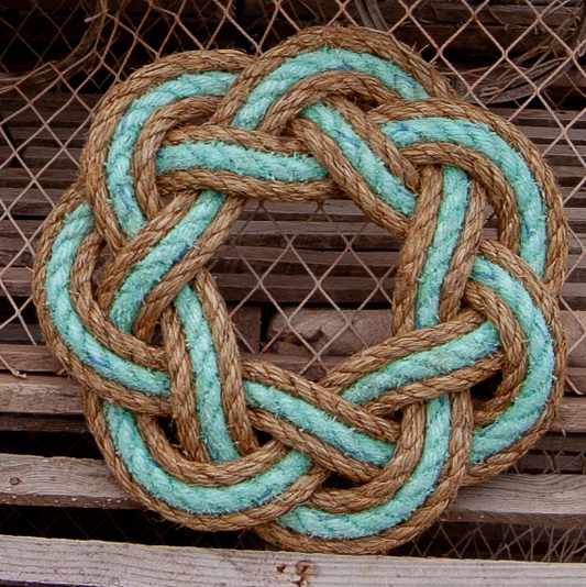 13" Swirl Manilla & Reclaimed Rope Wreath