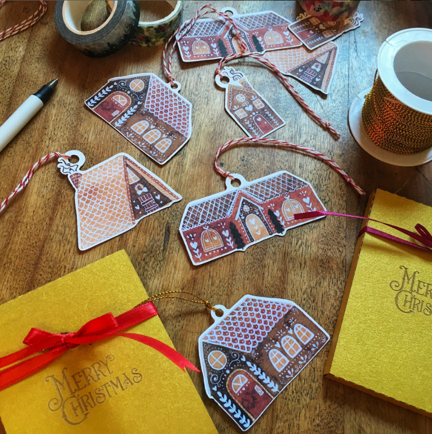 Gingerbread House Tags